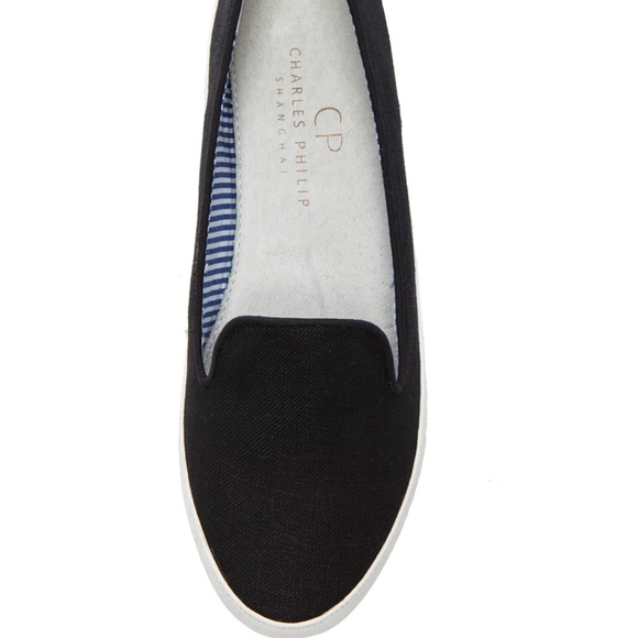 Charles Philip Shanghai Gaby Linen Flats- NIB - Picture 1 of 7
