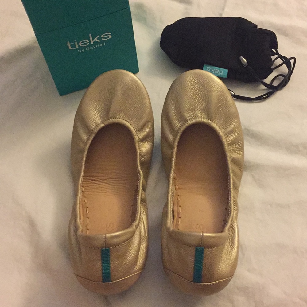 Limited Edition Champagne Tieks (size 7)