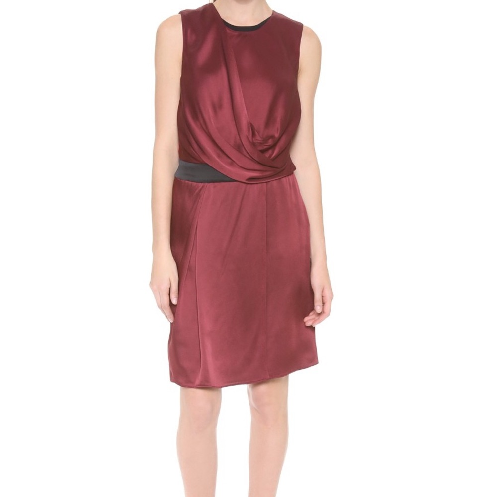 Helmut Lang Quantum Drape Overlap Sleeveless Dress