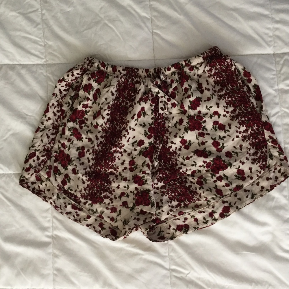 Rose patterned shorts
