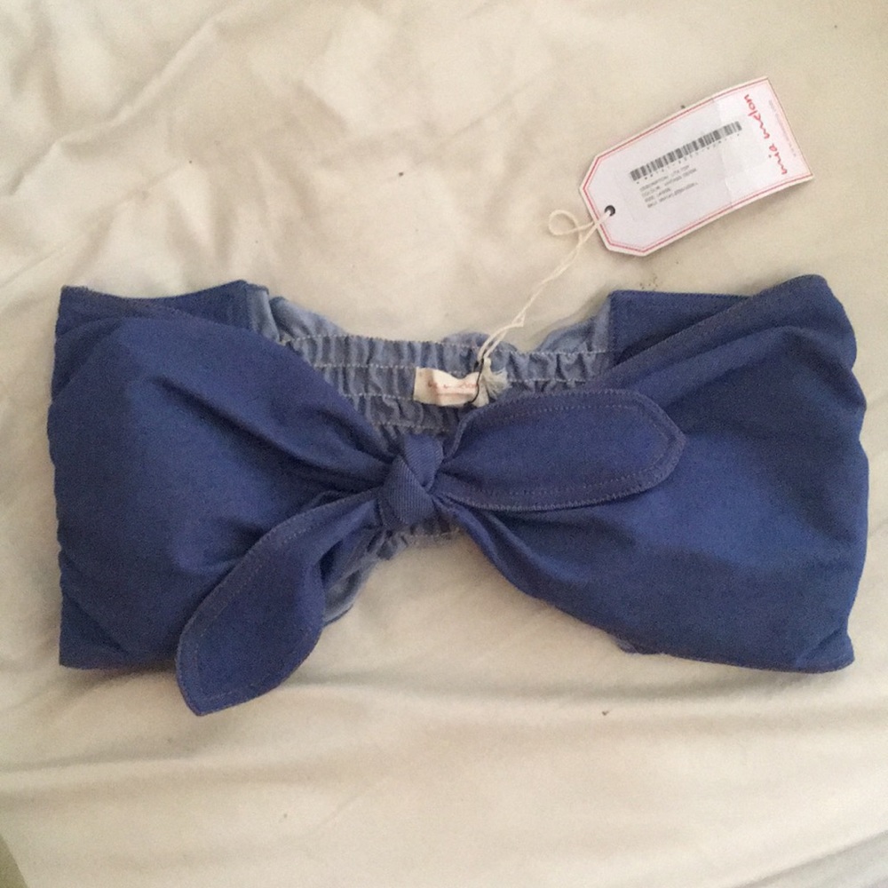 Denim bandeau top