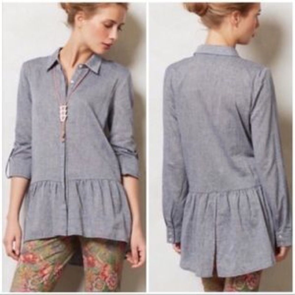 Sunday in Brooklyn Polka Dot Chambray Wiley Tunic