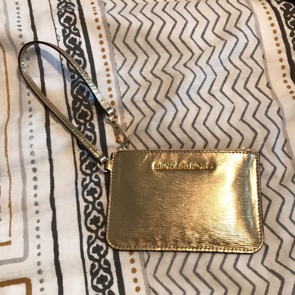 Gold Michael Kors Wristlet
