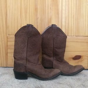 Old west leather cowboy boots