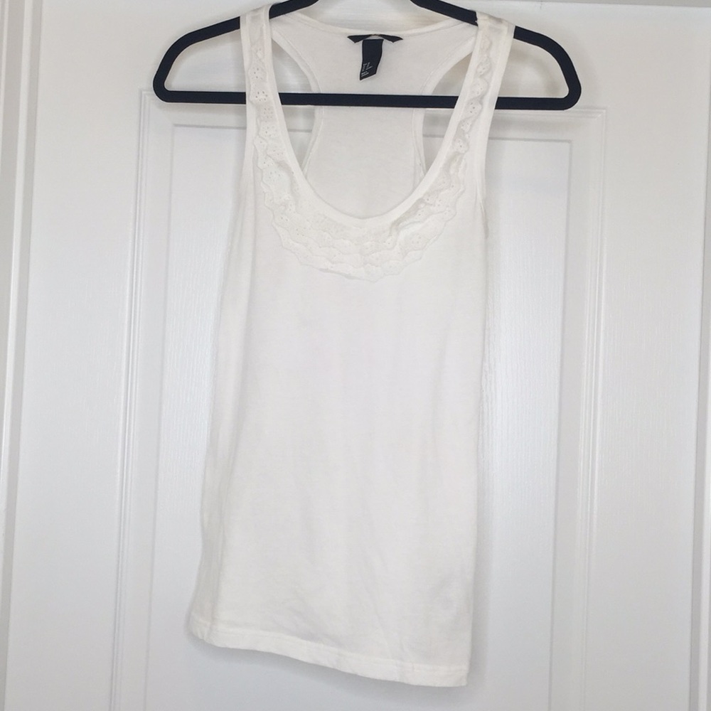 Ruffle neckline tank top