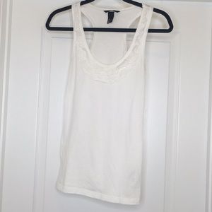 Ruffle neckline tank top