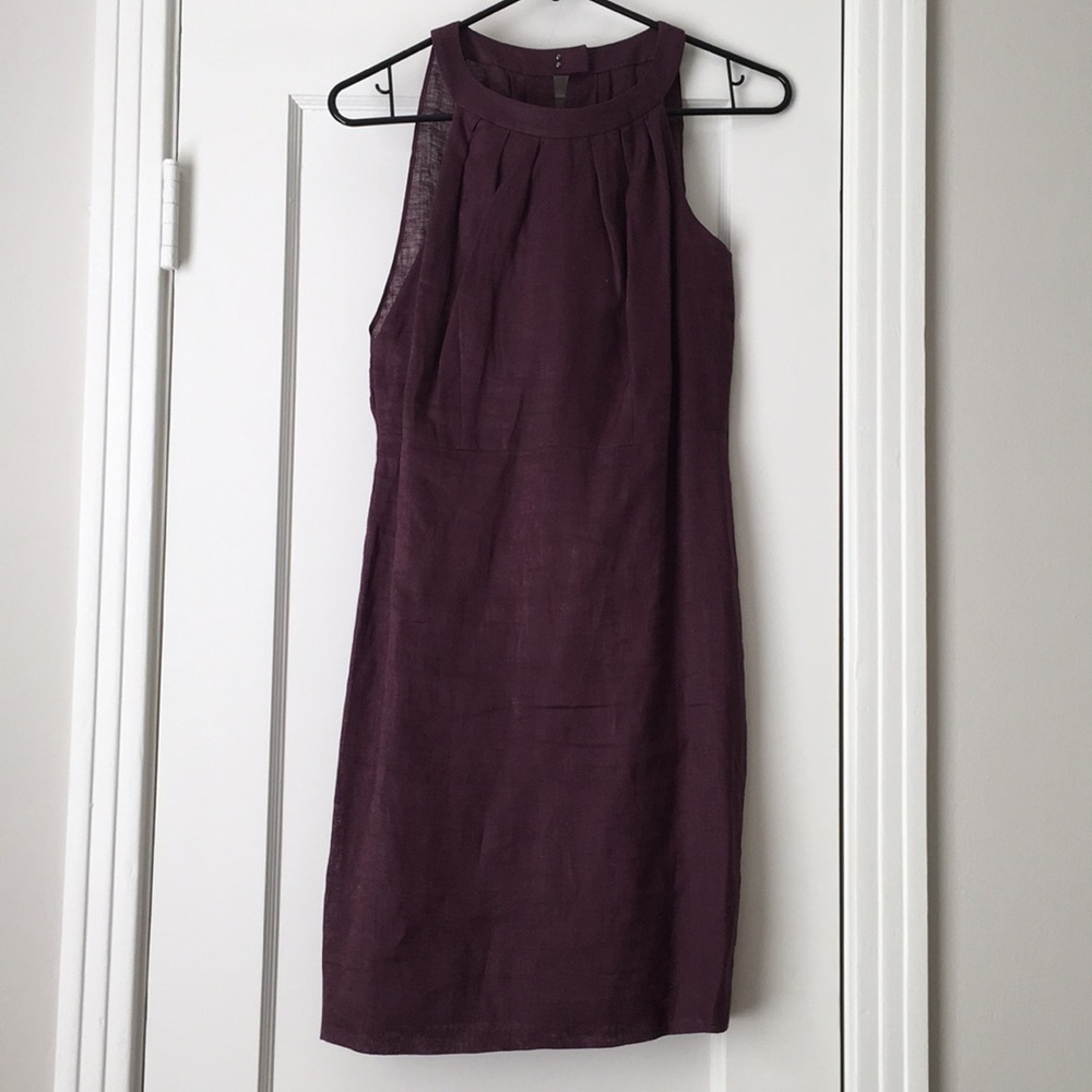 Ann Taylor Loft Linen Purple dress