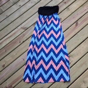 New Medium Strapless Maxi Dress