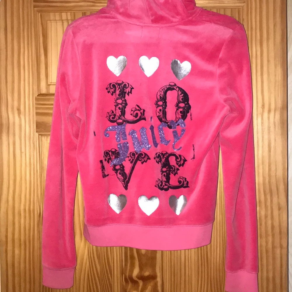 Hot Pink Velour Juicy Couture Zip-Up