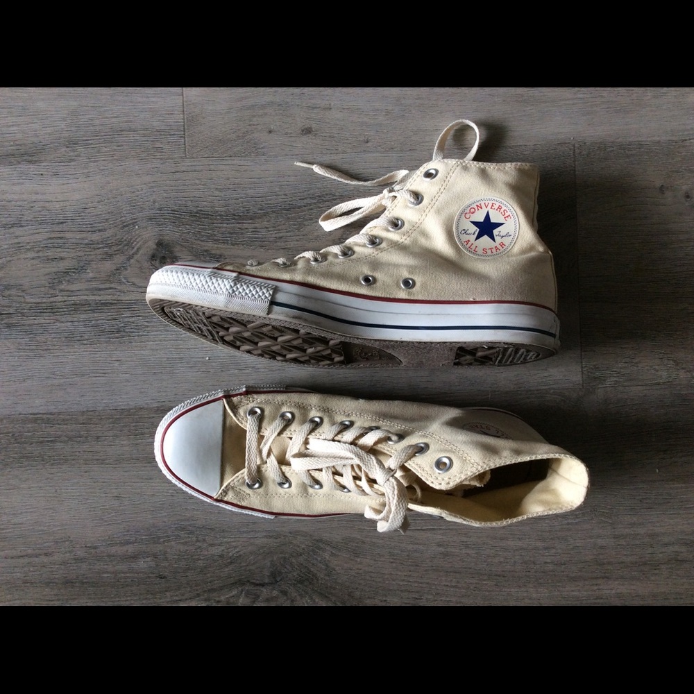 Cream High Top Converse