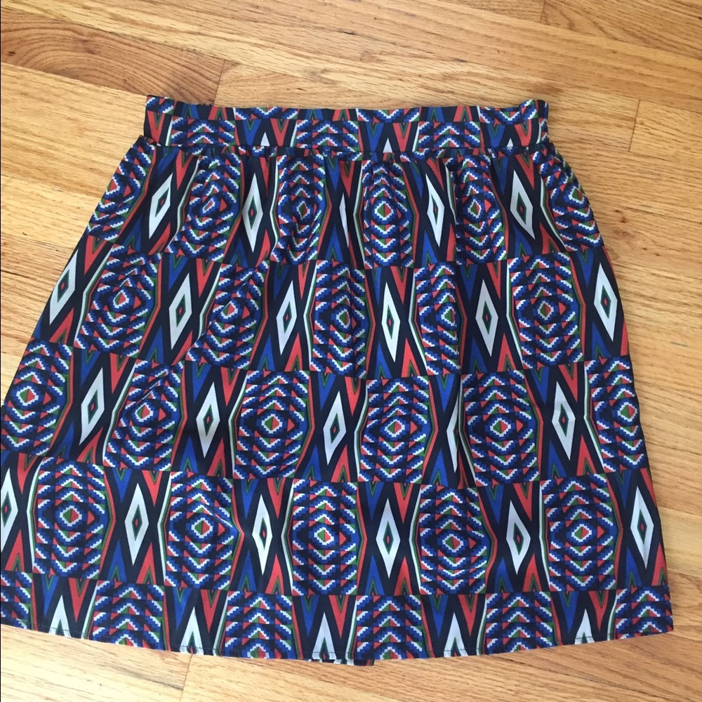 Aztec print skirt