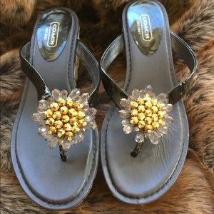 Coach Wedge Thong Sandals