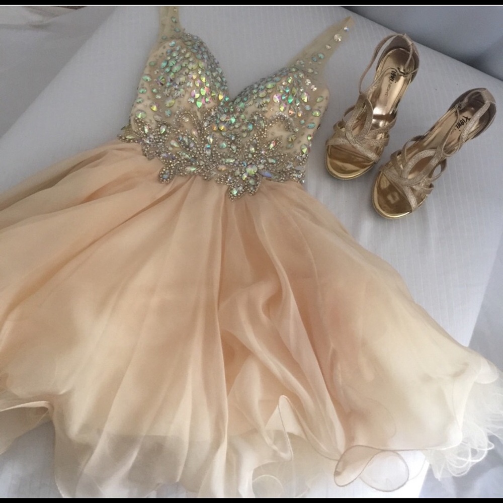 Homecoming Dress Champagne Color