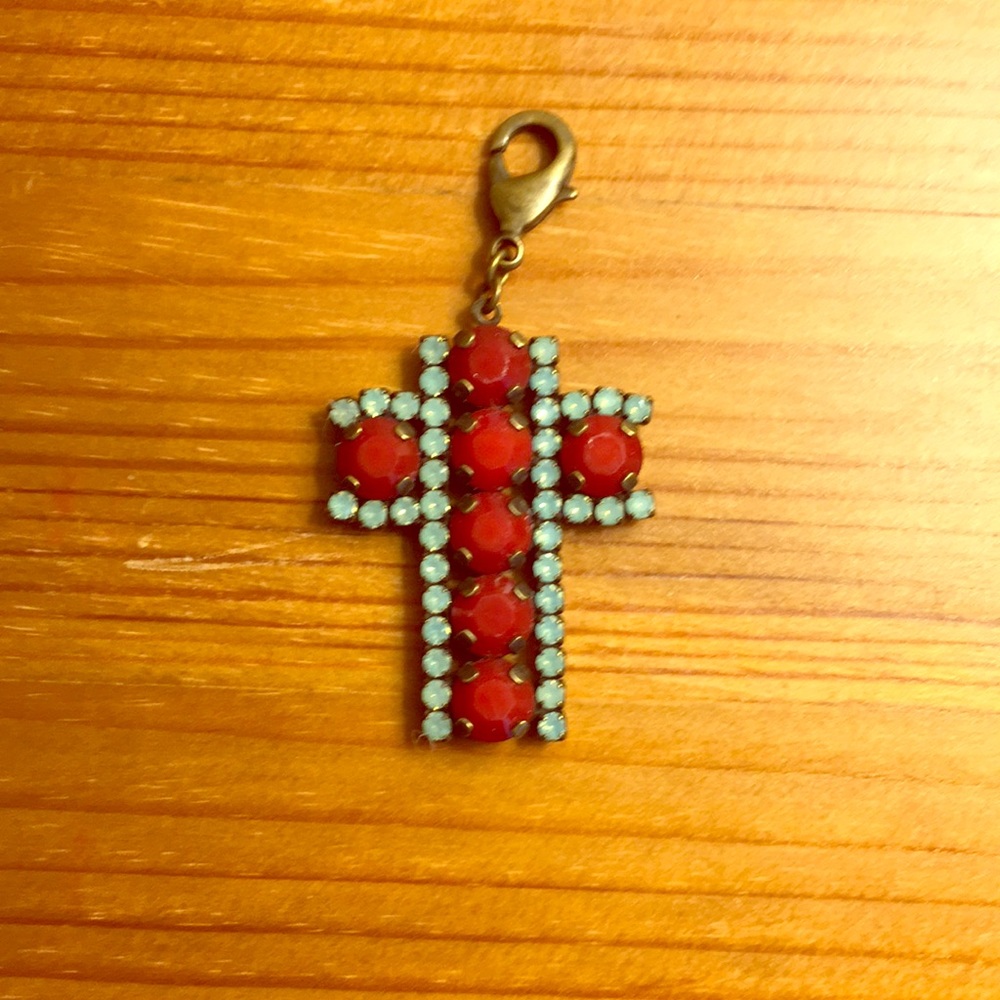 Sabika glitzy cross charm. Never worn