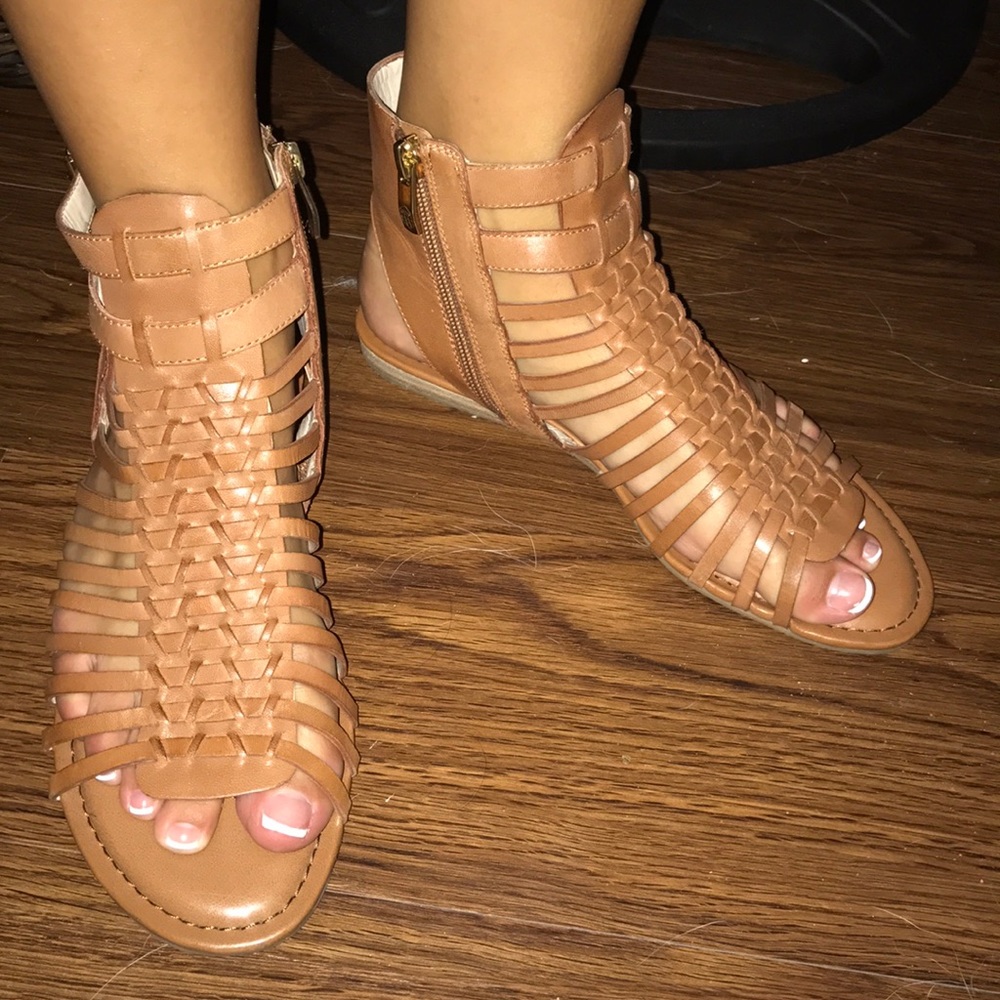 Brown gladiator sandals