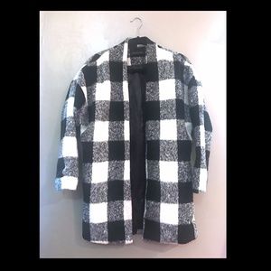 Black and White Buffalo Plaid Blazer