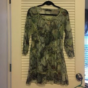 Multi colored sheer tunic