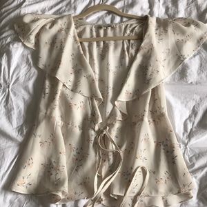 Floral cream colored top