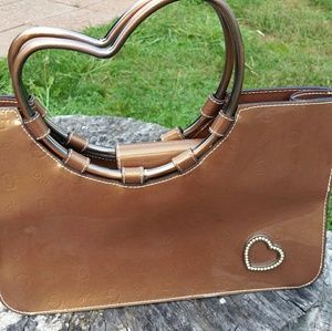 Vintage Guess Heart Handle Handbag