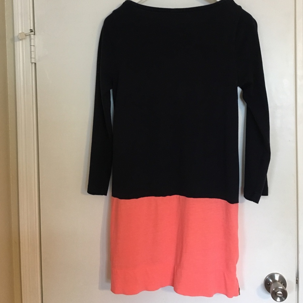 J. Crew size M long sleeve navy coral shift dress!