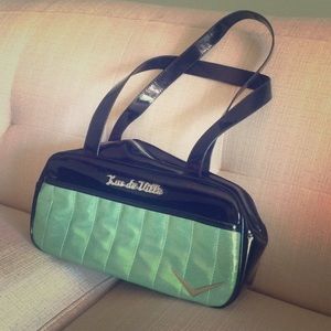 Lux de Ville teal sparkle purse