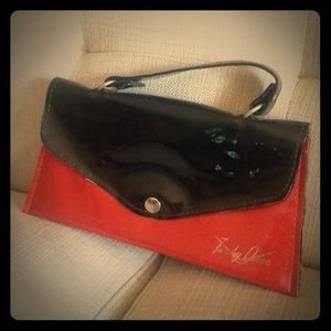 Trophy Queen red sparkle vinyl handbag