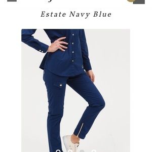 JAANUU The Skinny Cargo Pant in Estate Blue