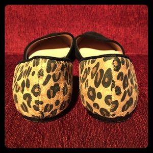 Betsey Johnson leopard print flats, pointed toe