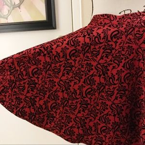 TEXTURED DESIGN RED SKIRT