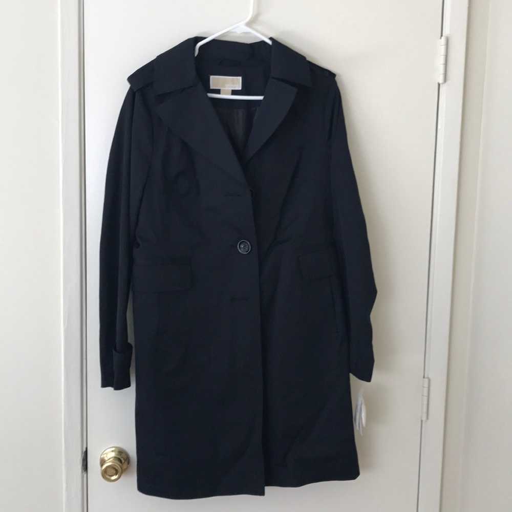 Michael Kors navy waterproof coat