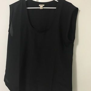 2 Jcrew tops for one price. Black and blue