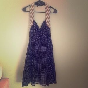 Vintage polka dot swing dress.