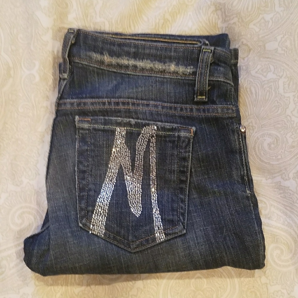 Marciano Rhinestone "M" Pocket Jean Size 25