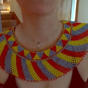 Vintage seed bead collar necklace