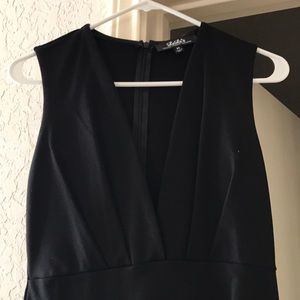 Black plunging v neck dress (very sexy)