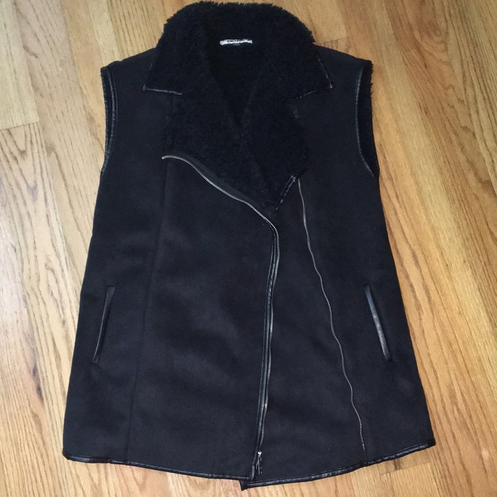 DKNYC faux fur vest