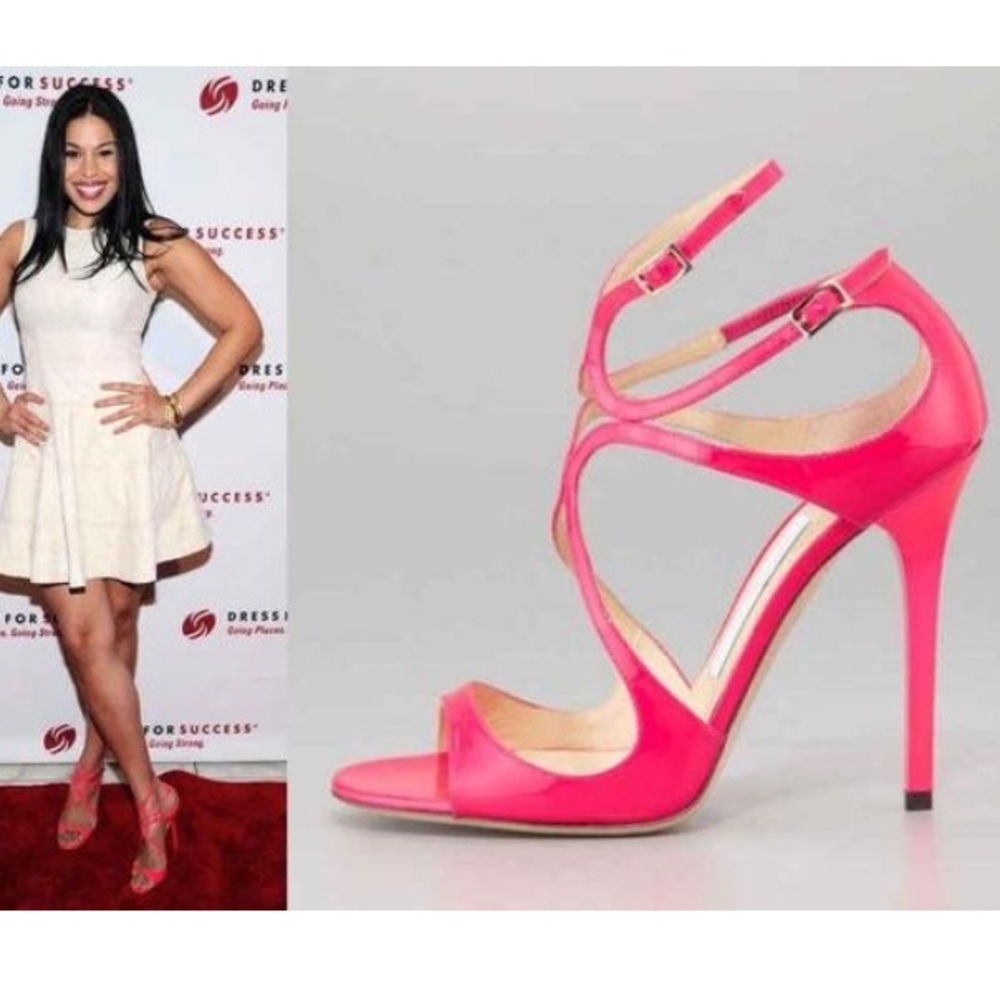 like new JIMMY CHOO lance neon pink