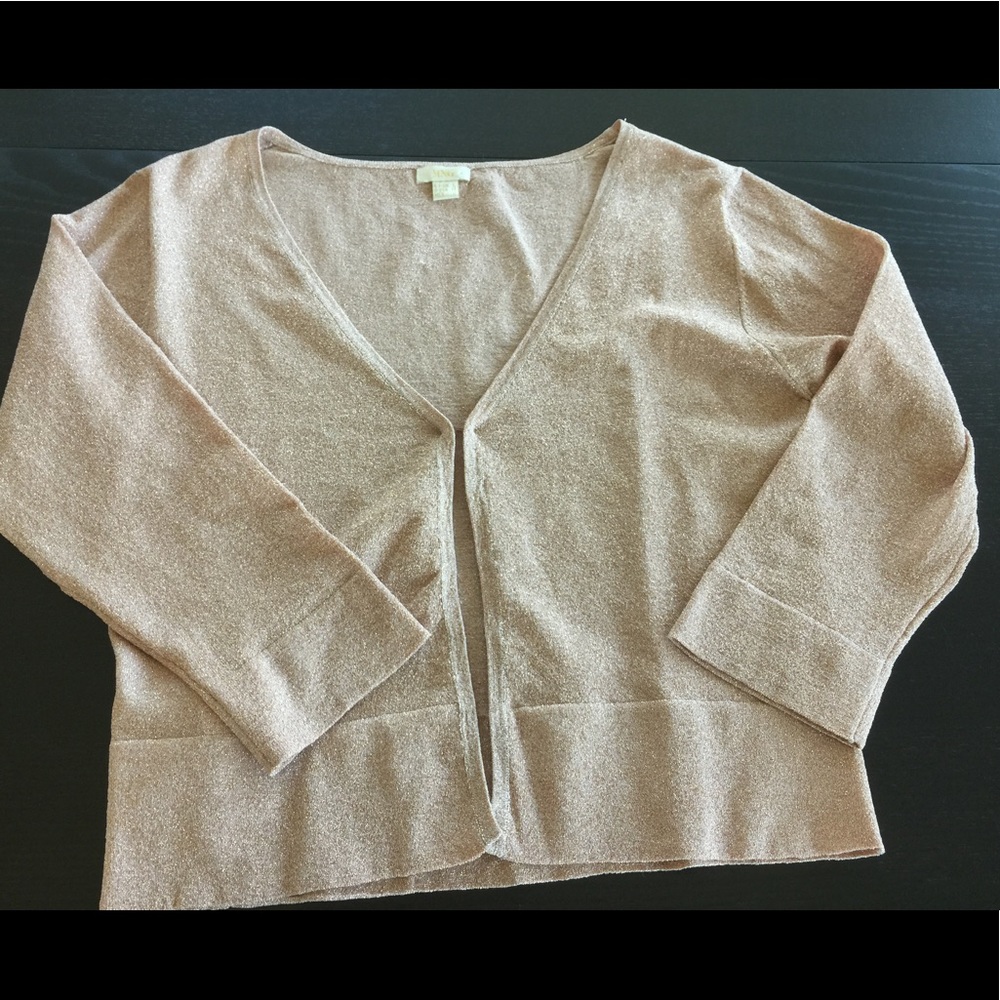 MNG metallic pink crop size light pink