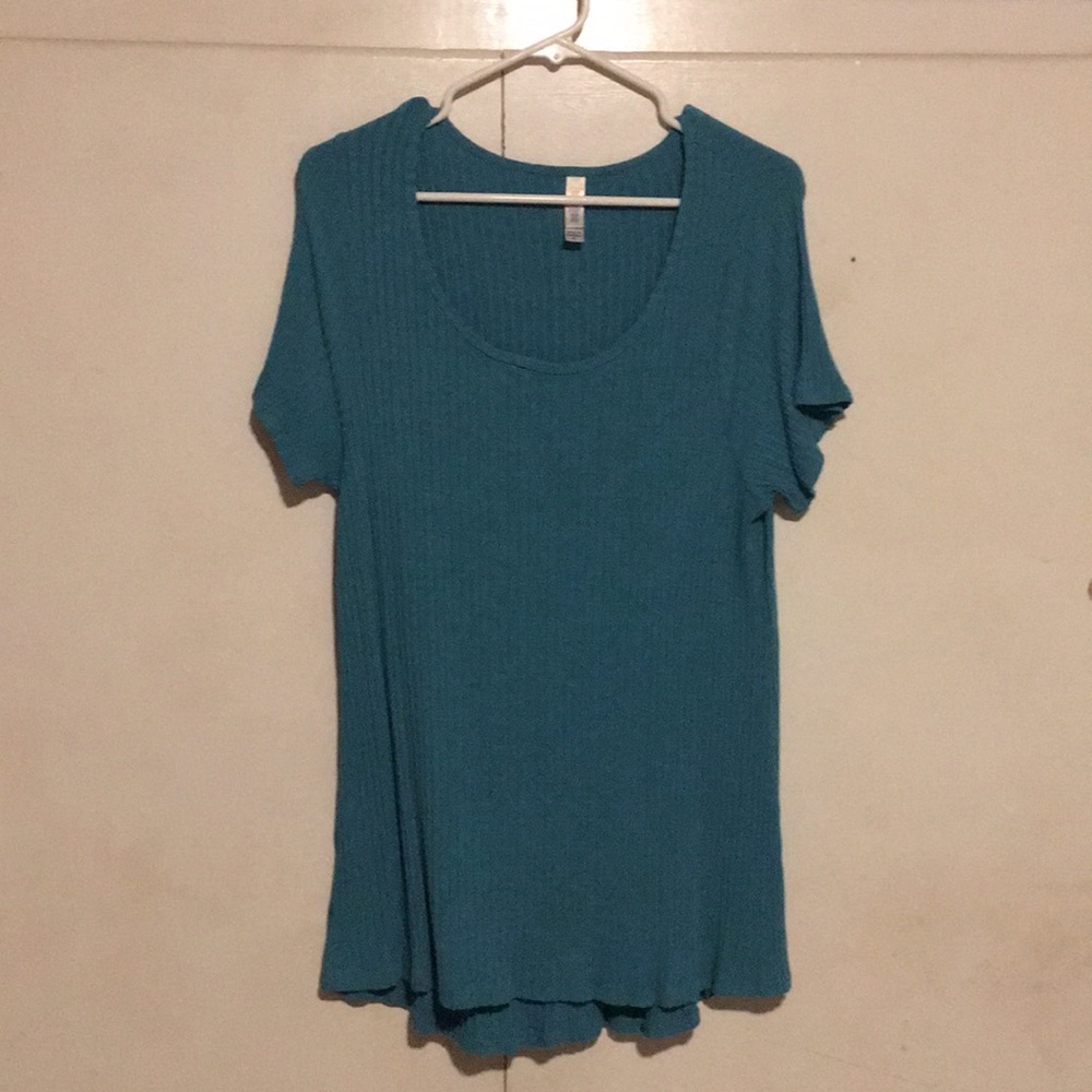 XL Teal Ribbed Classic T LuLaRoe 👚