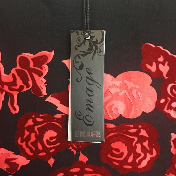 Emage Bodycon Dress Velvet Floral - Picture 3 of 7