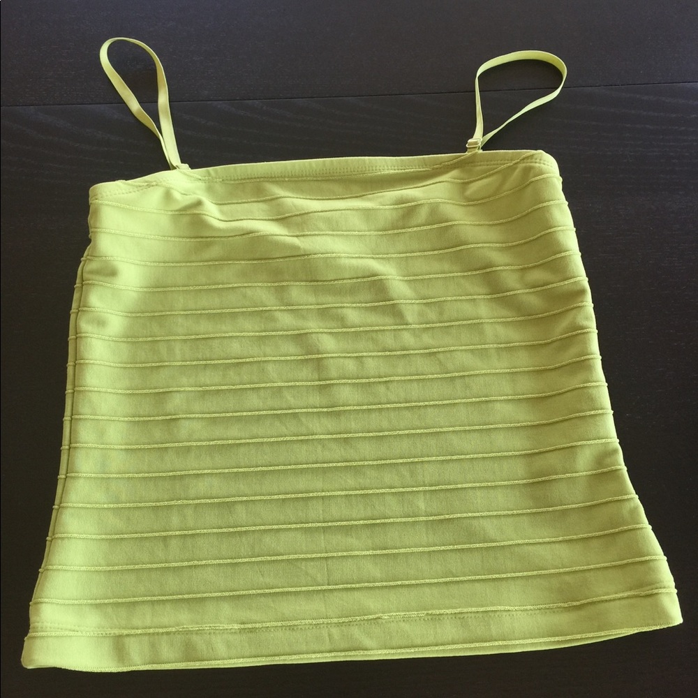 Guess lime green tank top size large juniors