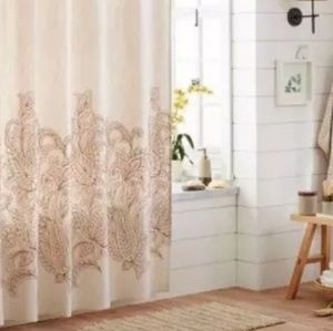 NWT Embroidered Paisley Threshold Shower Curtain