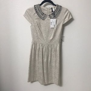 Cute Embellished Collar Dress