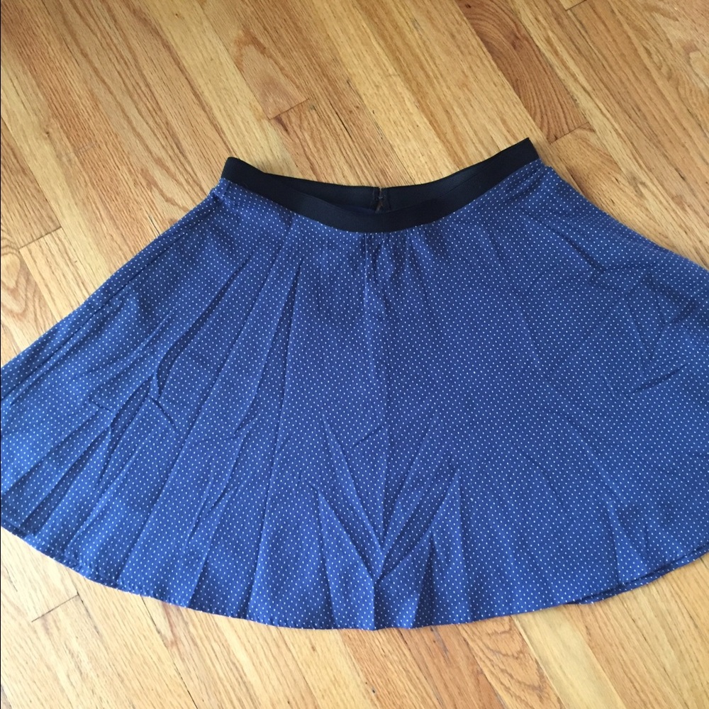 Navy blue full skirt