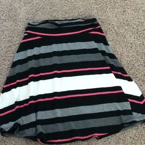 Striped Skater Skirt