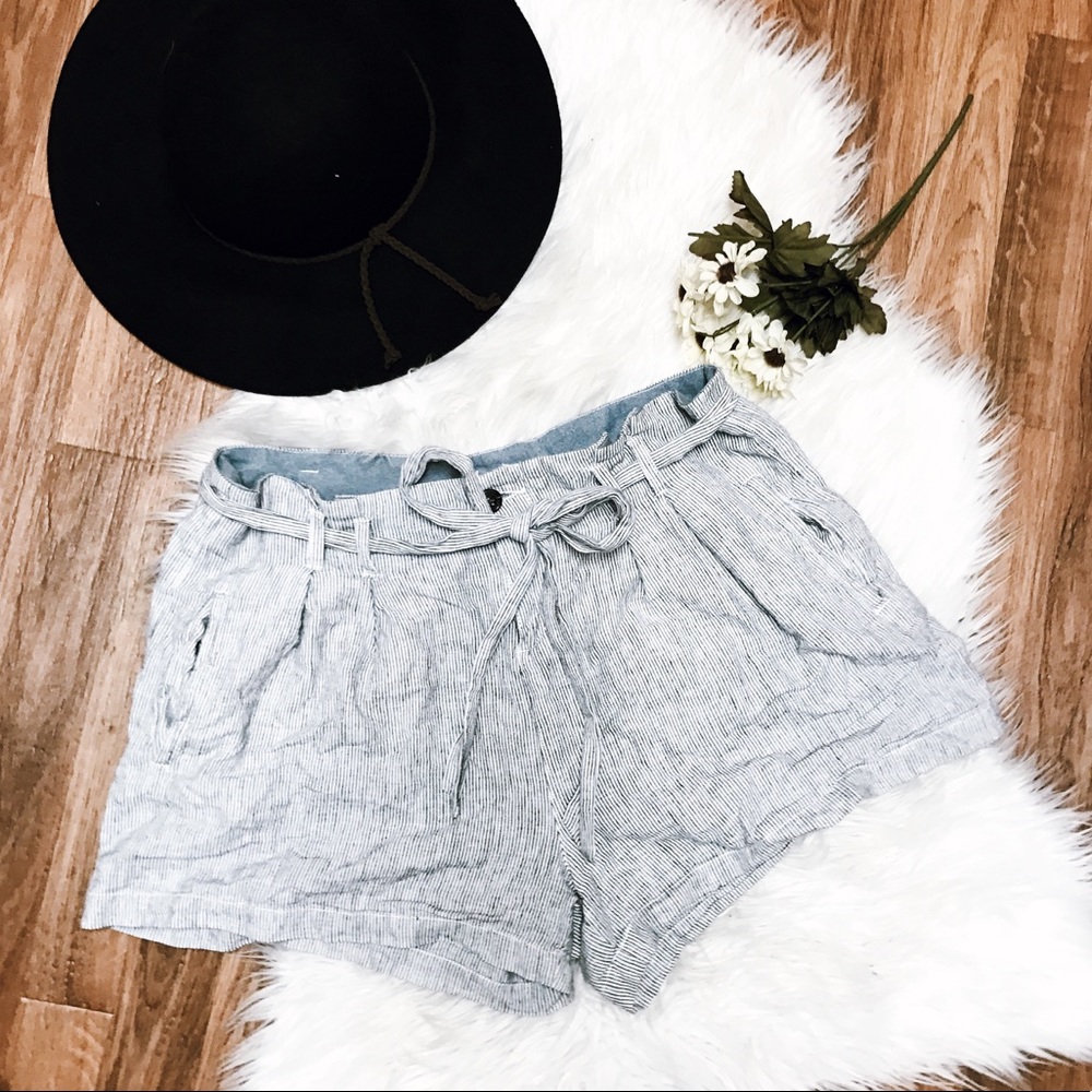 Striped Tie Shorts