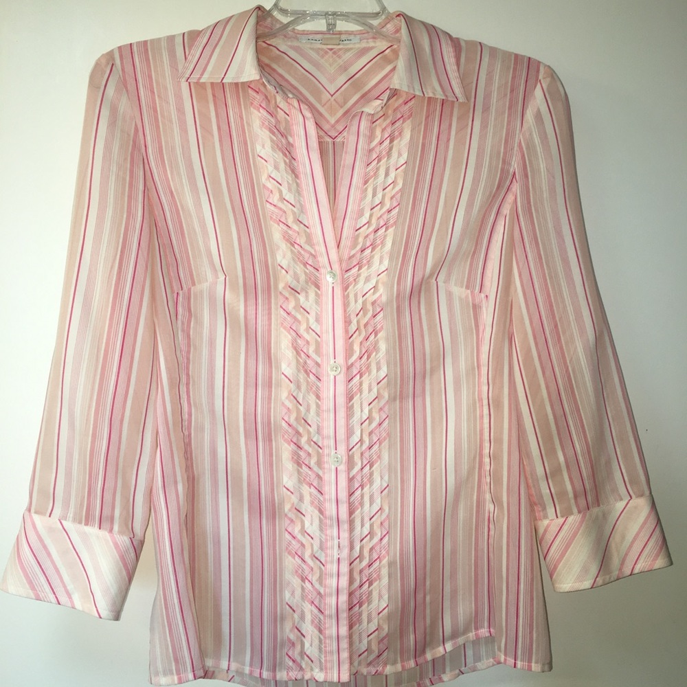 Banana Republic striped ruffled blouse - Small