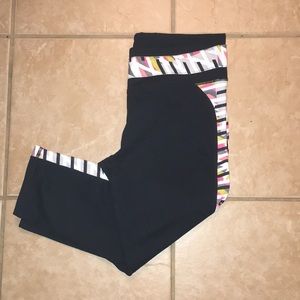 Black Fabletics Capri with side details SMALL