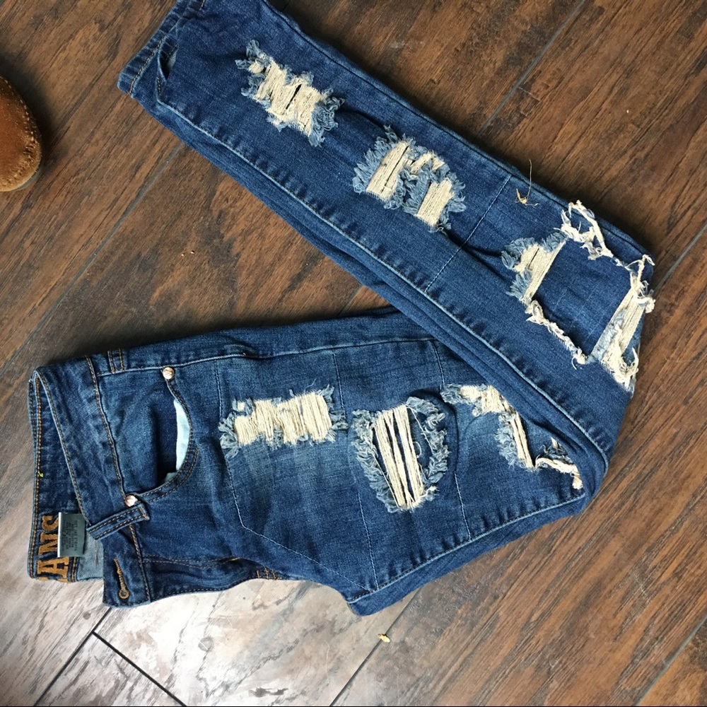 Silver Skinny jeans (stretch)