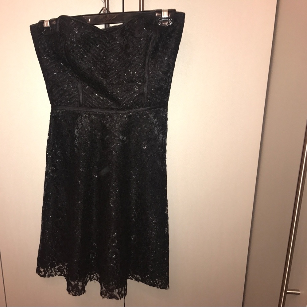 Parker black midi dress